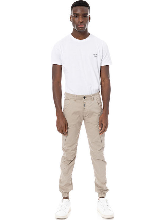 Cover Jeans Παντελόνι Cargo Ελαστικό Μπεζ