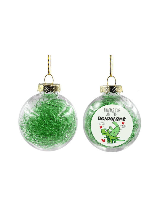 Christmas Plastic Ball Ornament Transparent 8cm