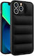 Puffer Back Cover Metalic Negru (iPhone 14 Pro)