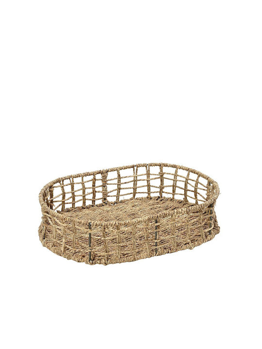 Set of Decorative Baskets Straw with Handles Beige 10pcs Espiel