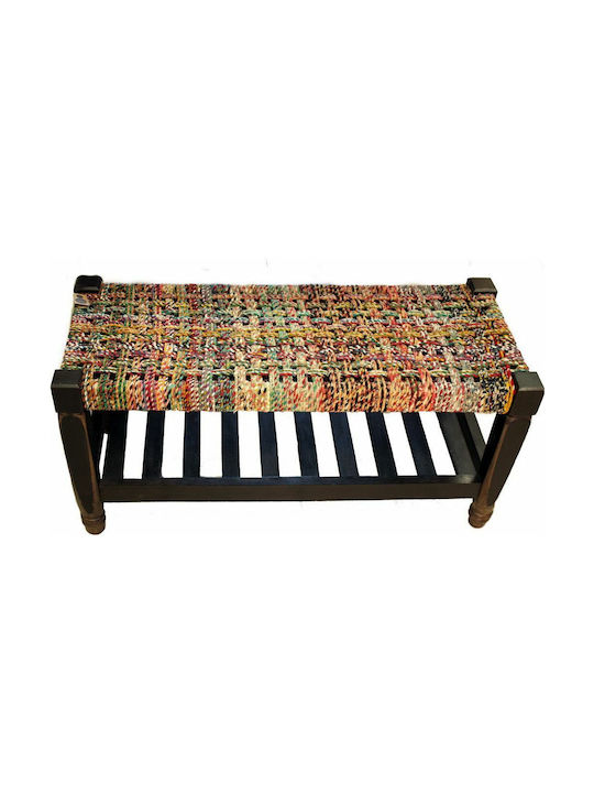 Hocker Für das Wohnzimmer Hölzernes Shari 1Stück 88.5x36.5x41cm