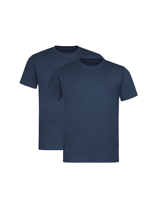 Fila Men's Undershirt Short-sleeved in Navy Blue Color