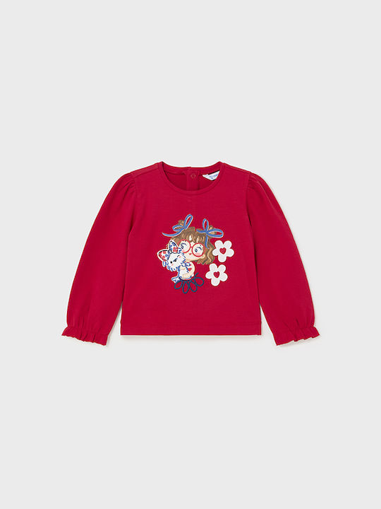 Mayoral Kids Blouse Long Sleeve red