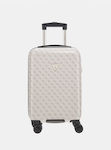 Guess Jesco 18 Cabin Travel Suitcase Light Beige with 4 Wheels