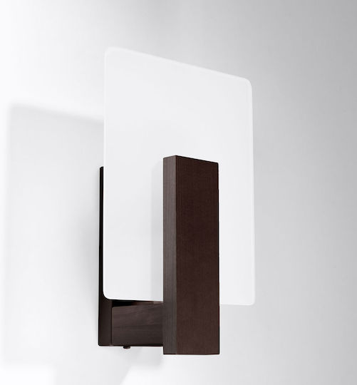 Sollux Lappo Leuchte Wand Braun 14x15.5x14cm