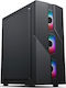 Bandit Carcasă PC Gaming Middle Tower cu Sistem Iluminare RGB Neagră