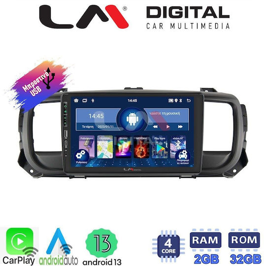LM Digital Car Audio System for Peugeot Expert Opel Vivaro Fiat Scudo Toyota Proace Citroen SpaceTourer Jumpy 2022+ Bluetooth USB Wi-Fi GPS