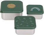 Laessig Plastic Kids' Lunch Set Green