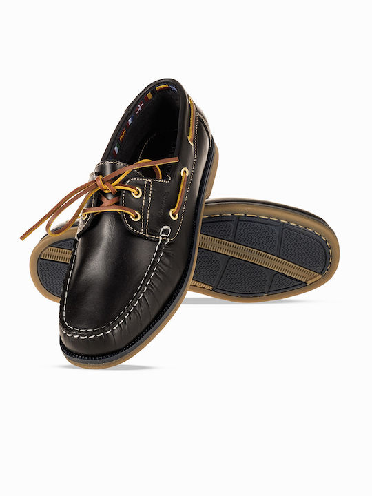 America Δερμάτινα Ανδρικά Loafers σε Μπλε Χρώμα
