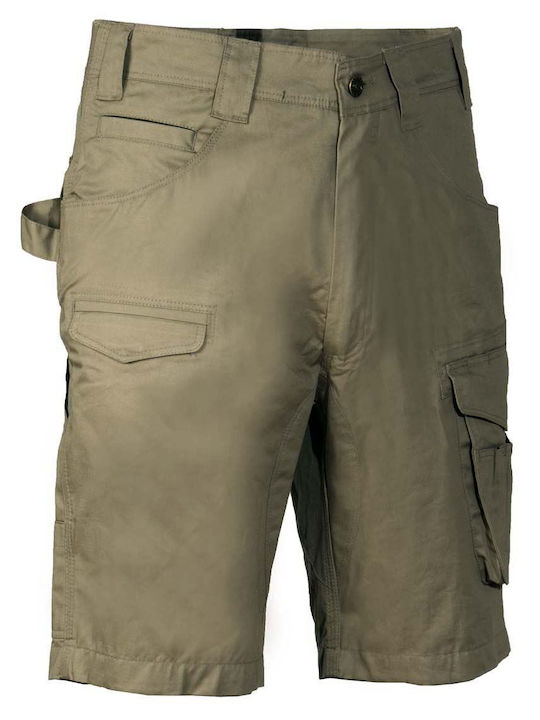 Cofra Comoros Work Shorts Khaki made of Cotton