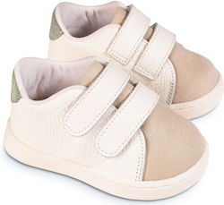 Babywalker White-Beige-Mint Baptism Leather Sneakers