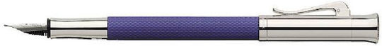 Graf Von Faber-Castell Pena de Scris Medium Albastră din Oțel cu Cerneală Albastră
