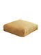 Bean Bag Bolster Poof Mustard 70x70x27cm