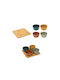 Atmosphera Ceramic Dessert Tower Stand 4 Slots Multicolour Ø22xH6.3cm W22xL22xH6.3cm