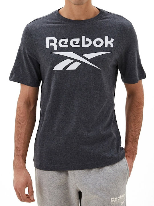 Reebok Big Stacked Men's Short Sleeve T-shirt Charcoal