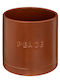 Planter Ceramic Brown 13x13x14cm.