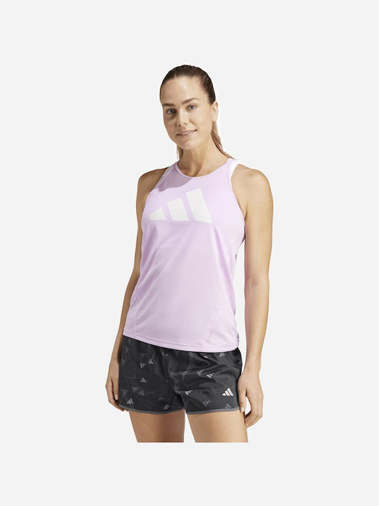 Adidas Women's Athletic Blouse Sleeveless Fast Drying Pink