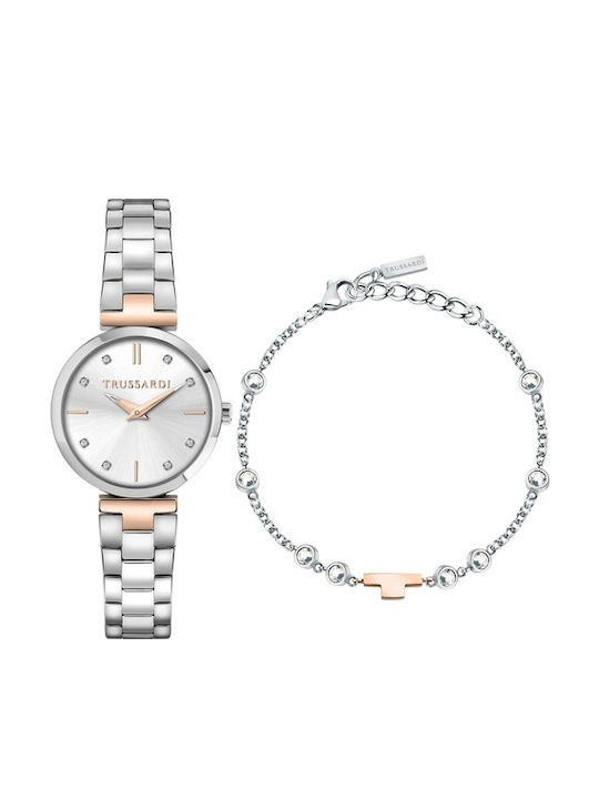 Trussardi Women's Watch with Silver Metal Bracelet