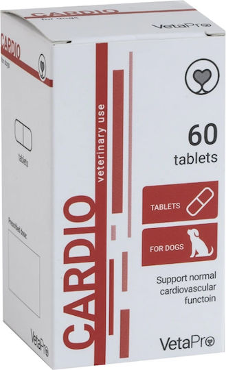 Vetapro Cardio Dietary Supplement for Dogs in Tablets 60 tabs for Heart Conditions 958817