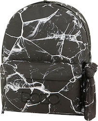 Polo Original Double Scarf Σχολική Τσάντα Πλάτης Γυμνασίου - Λυκείου σε Μαύρο χρώμα