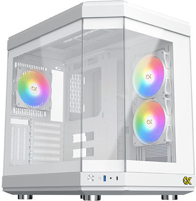 Xigmatek CUBI Arctic Full Tower Computer Case with RGB Lighting White