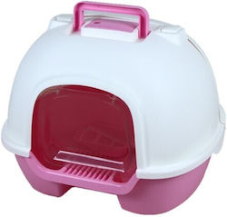 Pet Interest Cat Toilet Closed with Filter in Pink Color L50xW41xH39cm