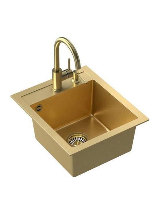 Steiner Countertop Sink Porcelain 43x50x20.3cm Gold