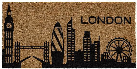 Hamat Entry Doormat London Brown 40x80cm 1471408003 Brown