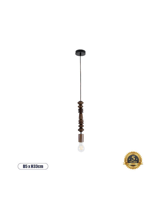 GloboStar Beads Pendant Light Brown with Socket...
