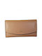 Lavor Large Leather Women's Wallet Coins with RFID Beige