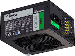 Akyga 600W Черно Компютърно захранване Полумодулни (AK-P4-600)