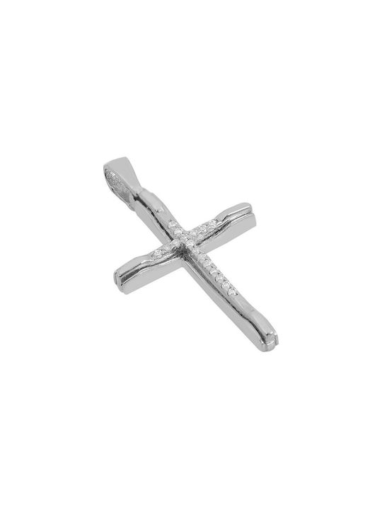 Women's White Gold Cross 14K