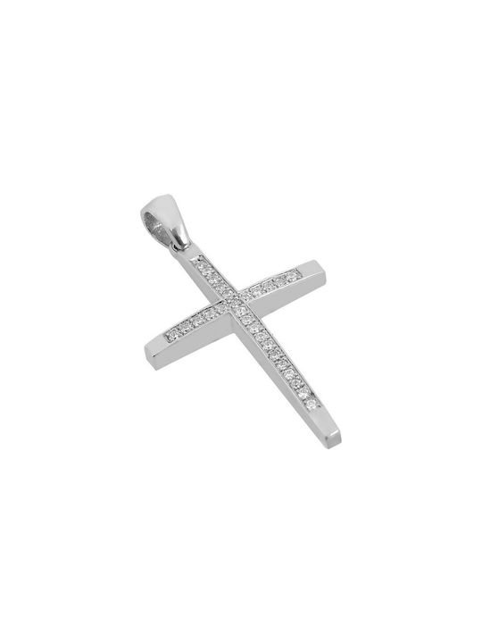 Women's White Gold Cross 14K