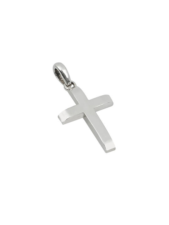 Herren Weißgold Kreuz 14K