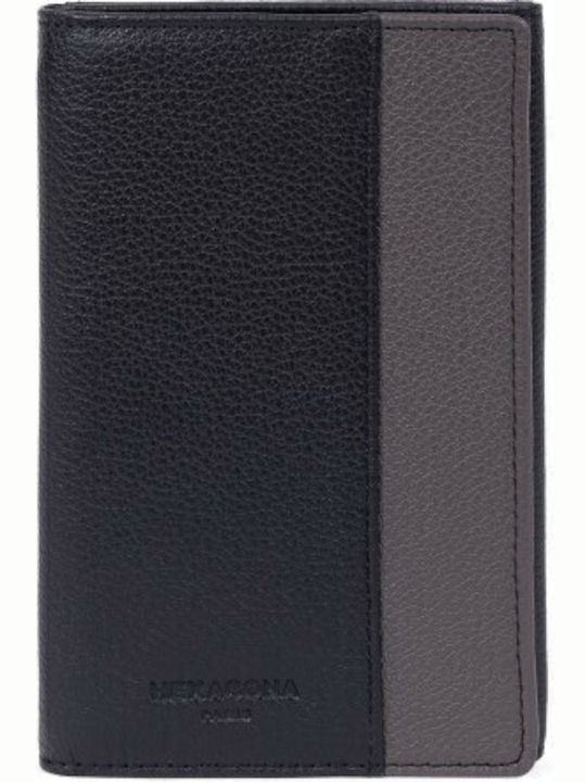 Дърмено Мъжко Портмоне За Карти С RFID Черно