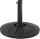 Outsunny Umbrella Stand made of Cement Black Velvet-Black Metal 43x43cm