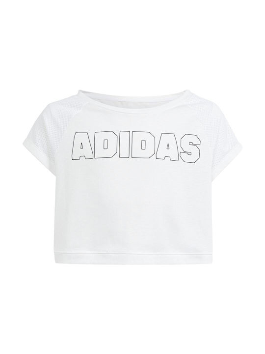 adidas Children's Blouse Short Sleeve White