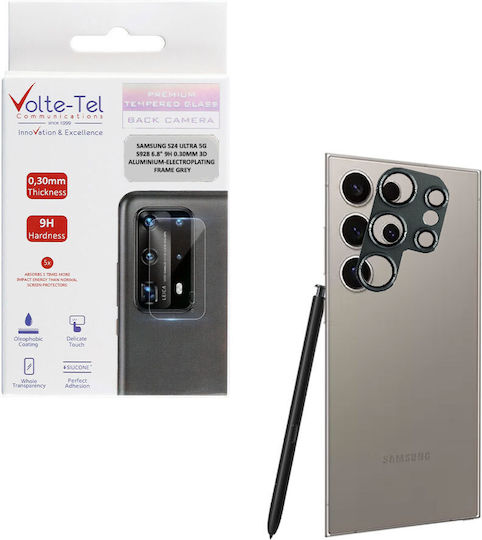 Volte-Tel Glass Cover Προστασία Κάμερας Tempered Glass Γκρι για το Galaxy S24 Ultra