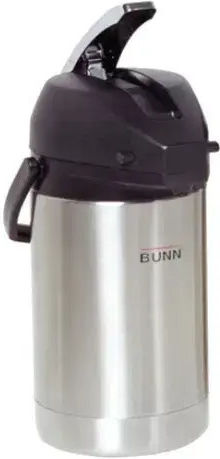 Bunn Δοχείο με Βρυσάκι Θερμός Ανοξείδωτο 2.5lt Γκρι