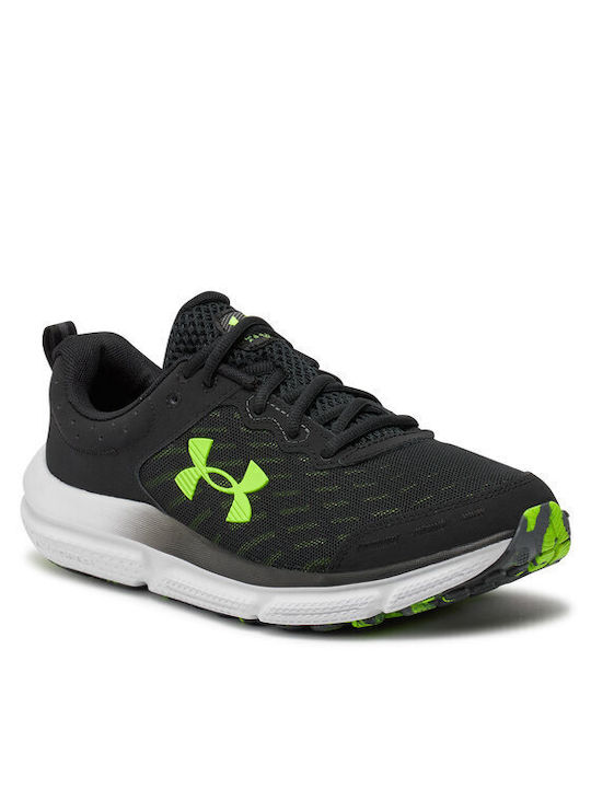 Under Armour Ua Charged Assert 10 Ανδρικά Αθλητικά Παπούτσια Running Black / High Vis Yellow
