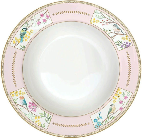 Easy-Life Farfurie adâncă din Porțelan Multicolor cu Diametru 21.5cm