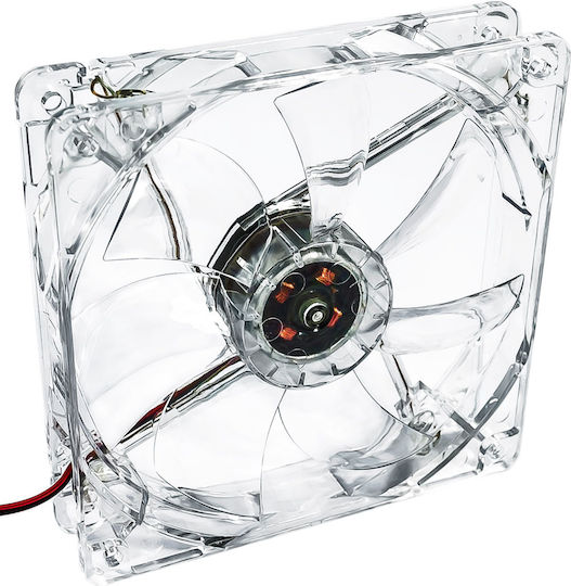 Akyga AW-12A-WH Case Fan 120mm (1000rpm) With White Lighting And 3-Pin / 4-Pin Molex White Connection