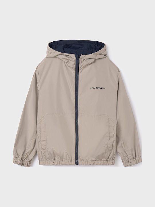 Kids' Casual Jacket Windproof Double Sided with Hood Dark Blue