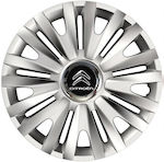 Versaco Σετ Τάσια Αυτοκινήτου Royal Rc με Σήμα Citroen 4τμχ 14" Ασημί