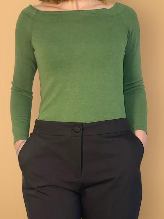 Le Vertige Damen Bluse Langärmelig Green