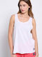 BodyTalk Women's Athletic Blouse Sleeveless White