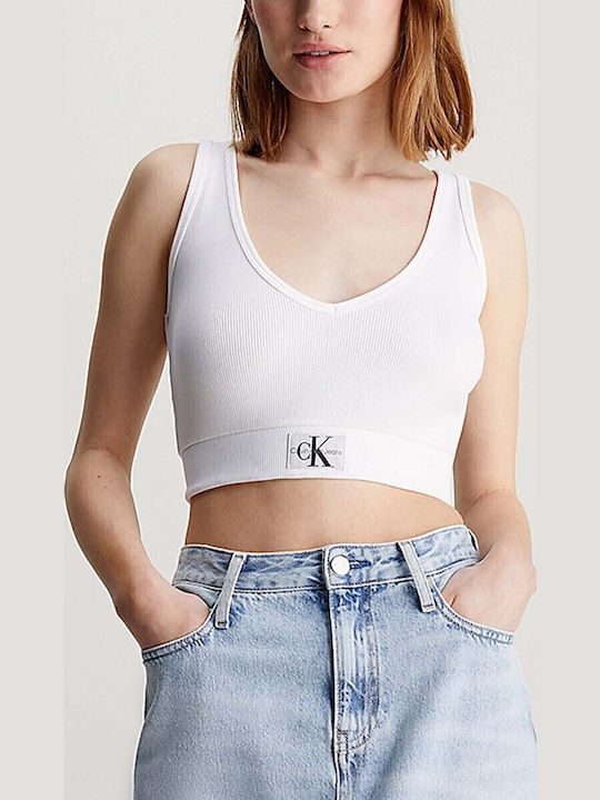 Calvin Klein Bluza Albă Strălucitoare