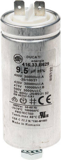 Μεταλλικός Πυκνωτής Λειτουργίας Aeg Electrolux Zanussi 9μf