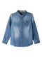 Copii Cămașă Cu mânecă lungă Denim Roșu