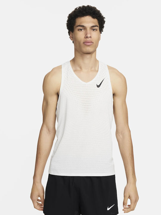 Nike Aeroswift Men's Athletic Sleeveless Blouse Dri-Fit White